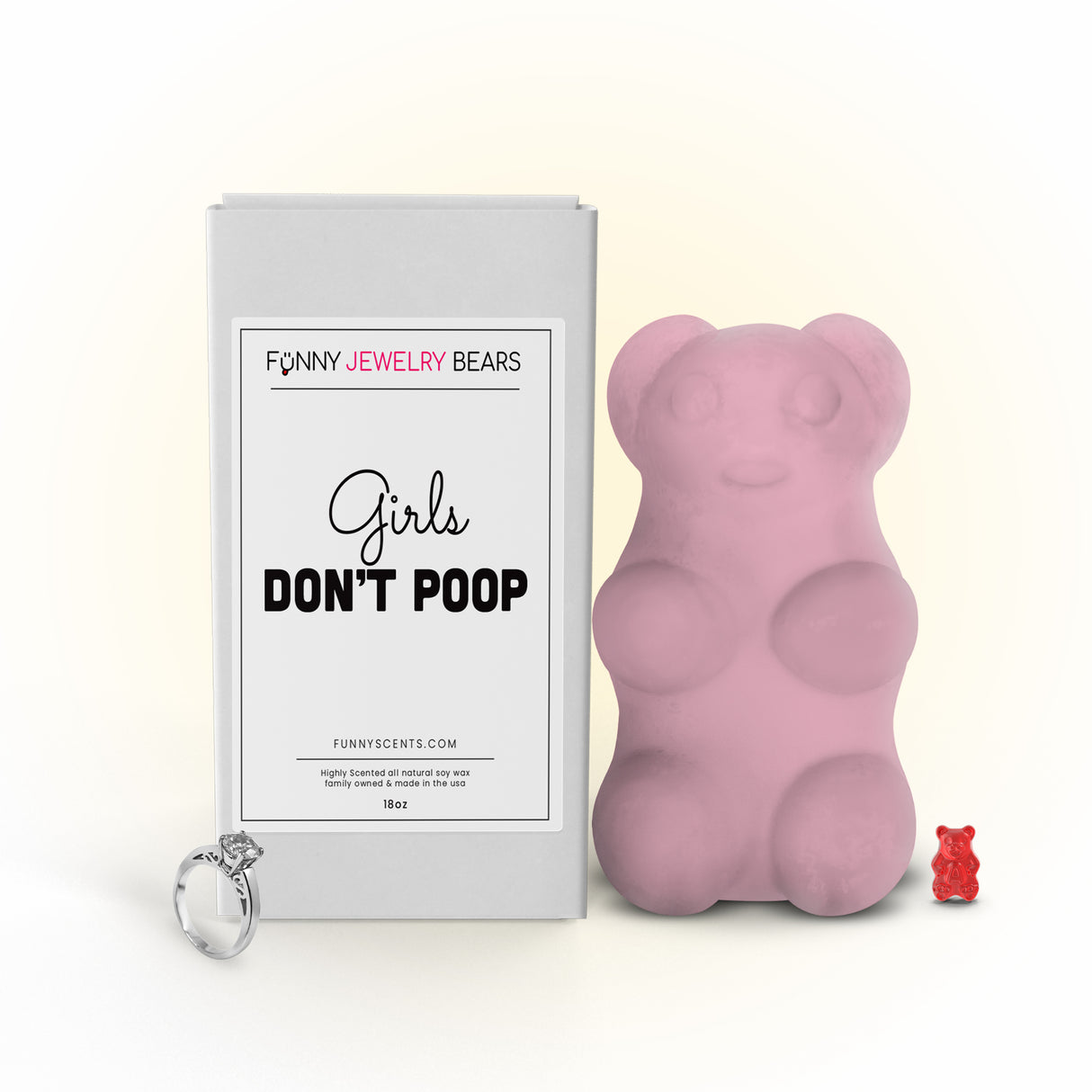 Girls Don't Poop Funny Jewelry Bear Wax Melts