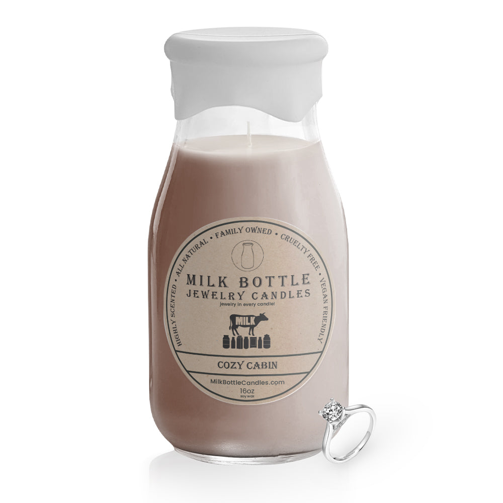 Cozy Cabin - Milk Bottle Jewelry Candles
