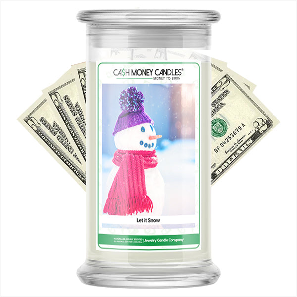 Let it Snow Cash Money Candles