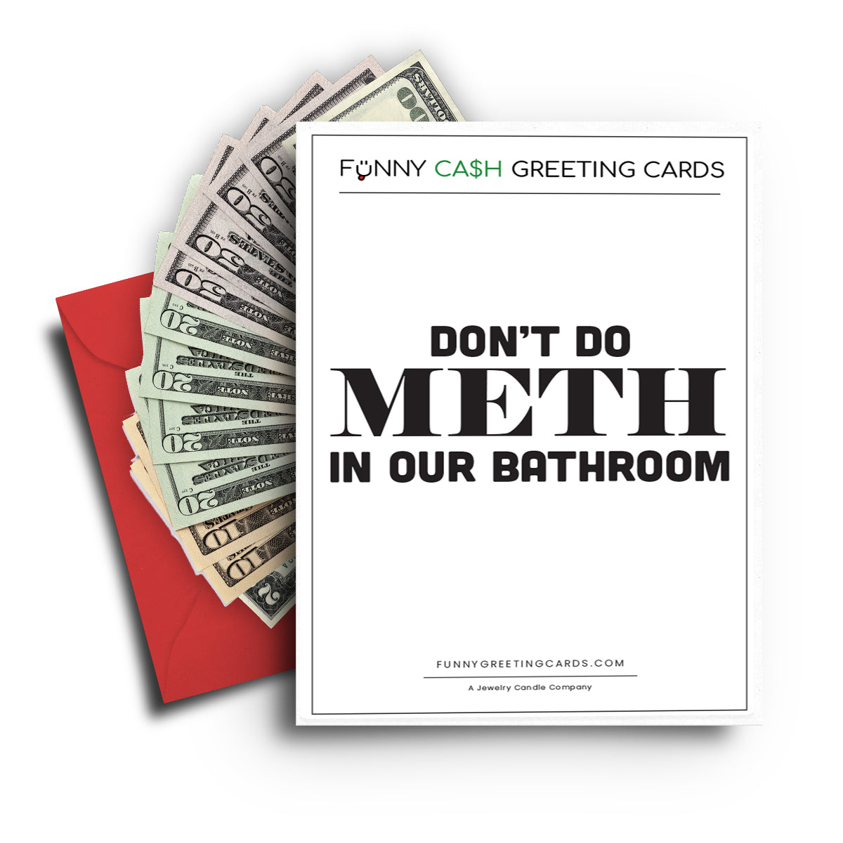 Don't Do Math In Our Bathroom Funny Cash Greeting Cards