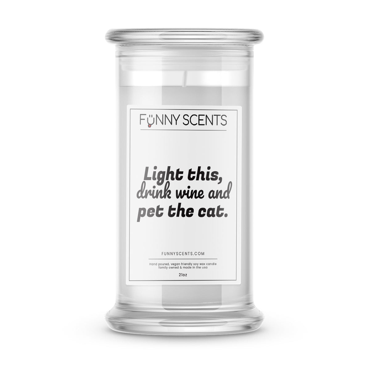 Light this, drink wine and pet the cat. Funny Candles