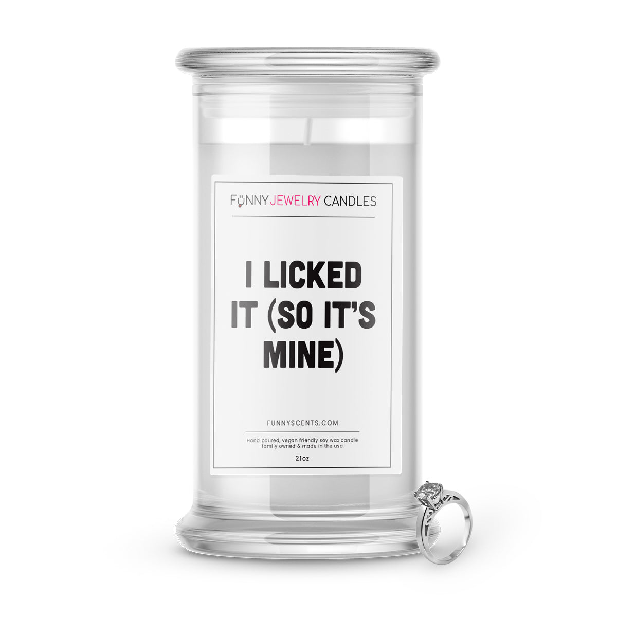 I Licked It (So It's Mine) Jewelry Funny Candles