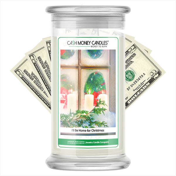 I'II Be Home for Christmas Cash Money Candles
