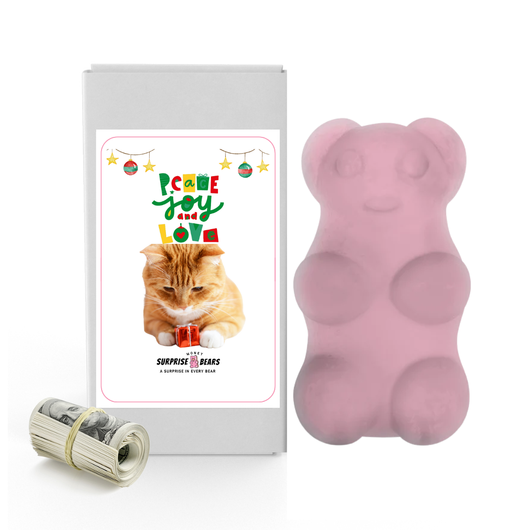 Peace joy and love | Christmas Surprise Cash Bears