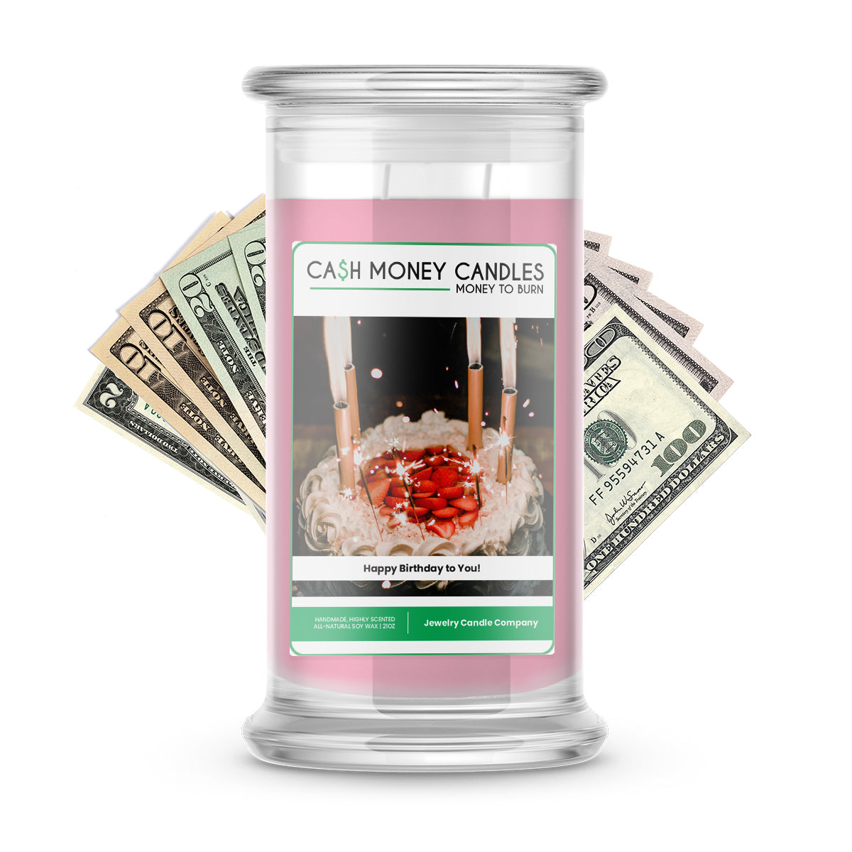 Happy Birthday to You Cash Candle
