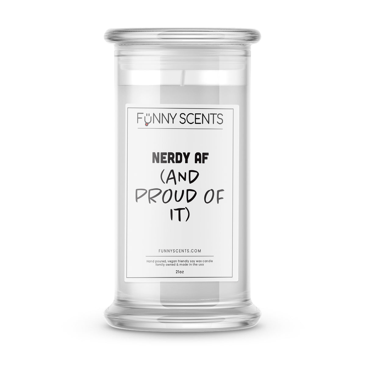 Nerdy AF (and proud of it) Funny Candles