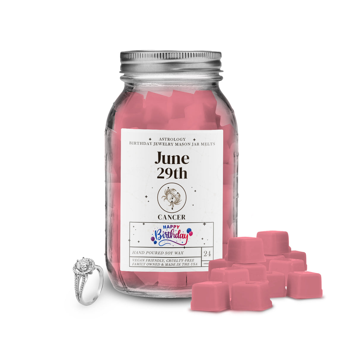 CANCER | ASTROLOGY BIRTHDAY JEWELRY MASON JAR MELTS