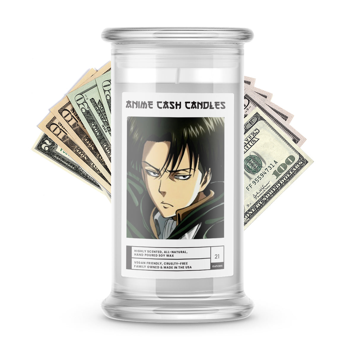 Levi | Anime Cash Candle