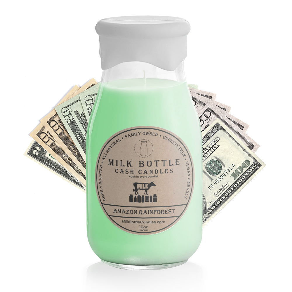 Amazon Rainforest - Milk Bottle Cash Candles
