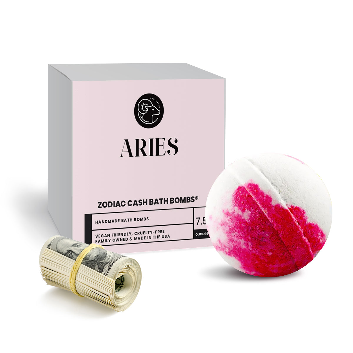 Aries Zodiac Cash Bath Bomb