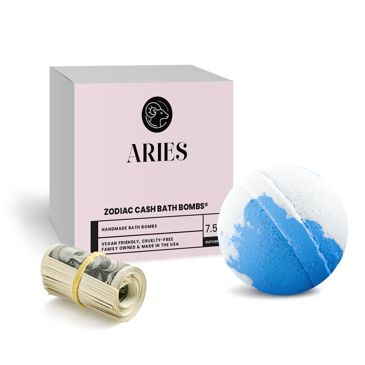Aries Zodiac Cash Bath Bomb