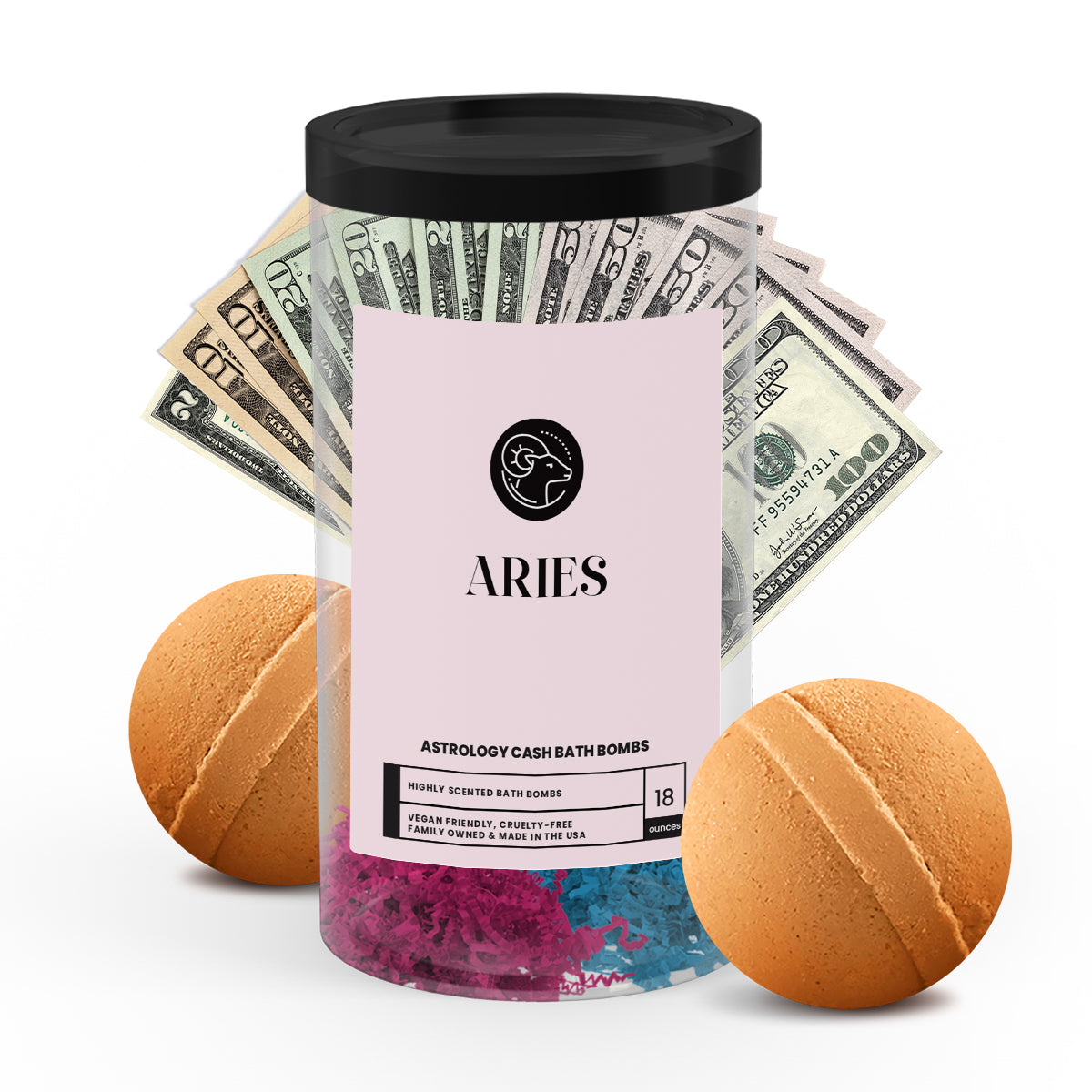 Aries Astrology Cash Bath Bombs