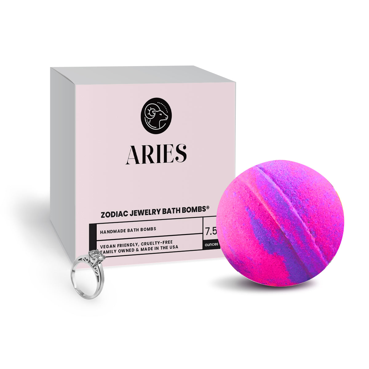 ARIES Zodiac Jewelry Bath Bomb