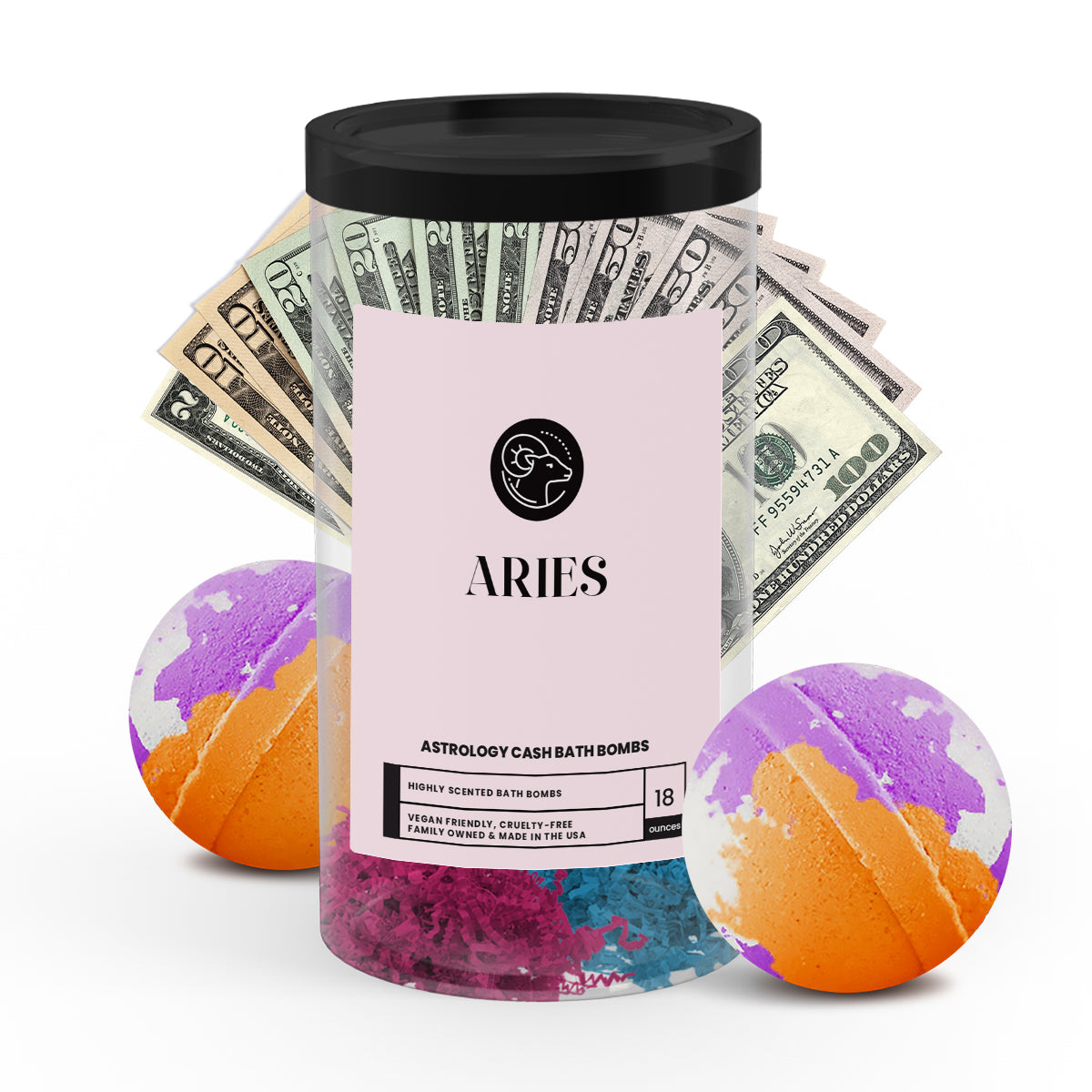Aries Astrology Cash Bath Bombs