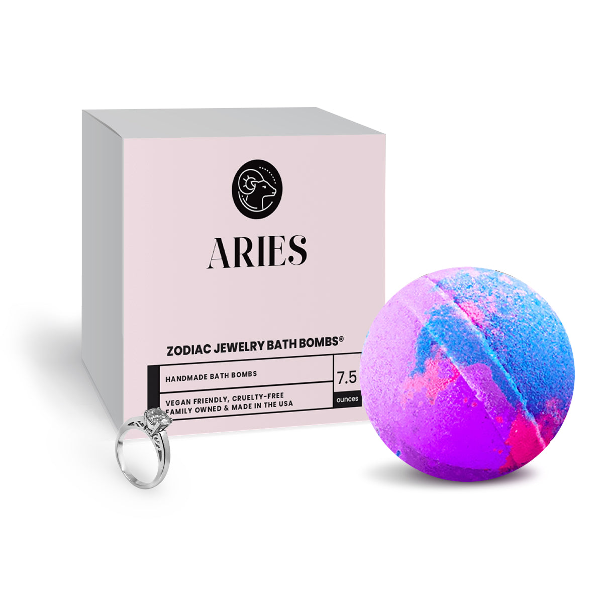 ARIES Zodiac Jewelry Bath Bomb