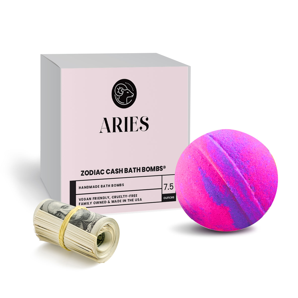 Aries Zodiac Cash Bath Bomb