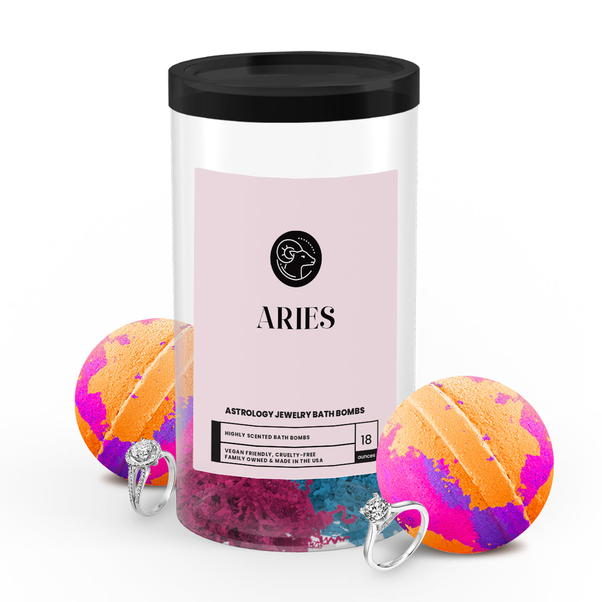 Aries Astrology Jewelry Bath Bombs