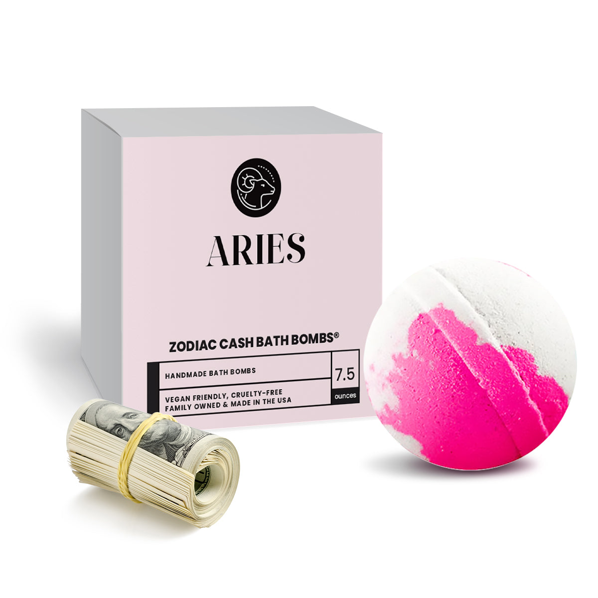 Aries Zodiac Cash Bath Bomb
