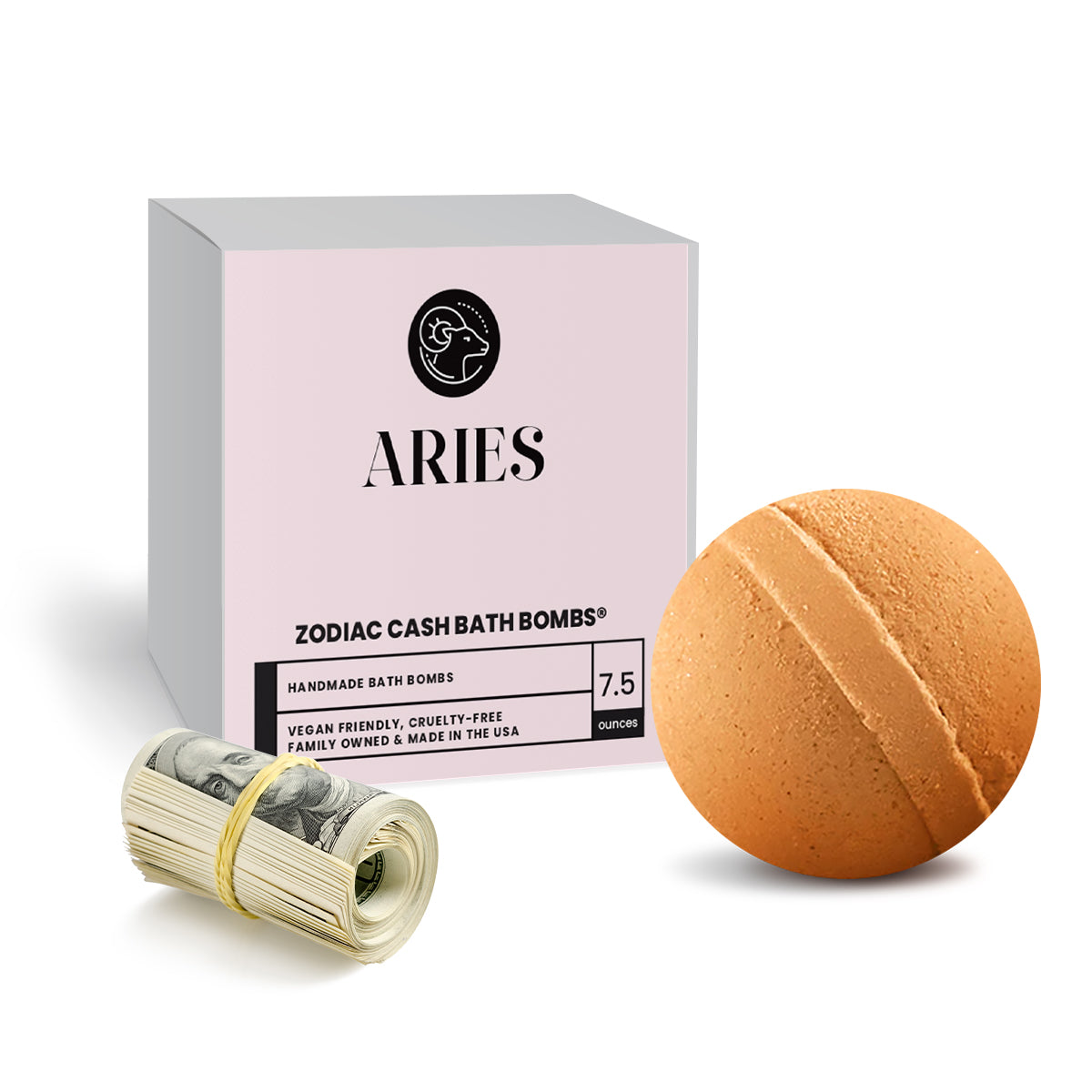 Aries Zodiac Cash Bath Bomb