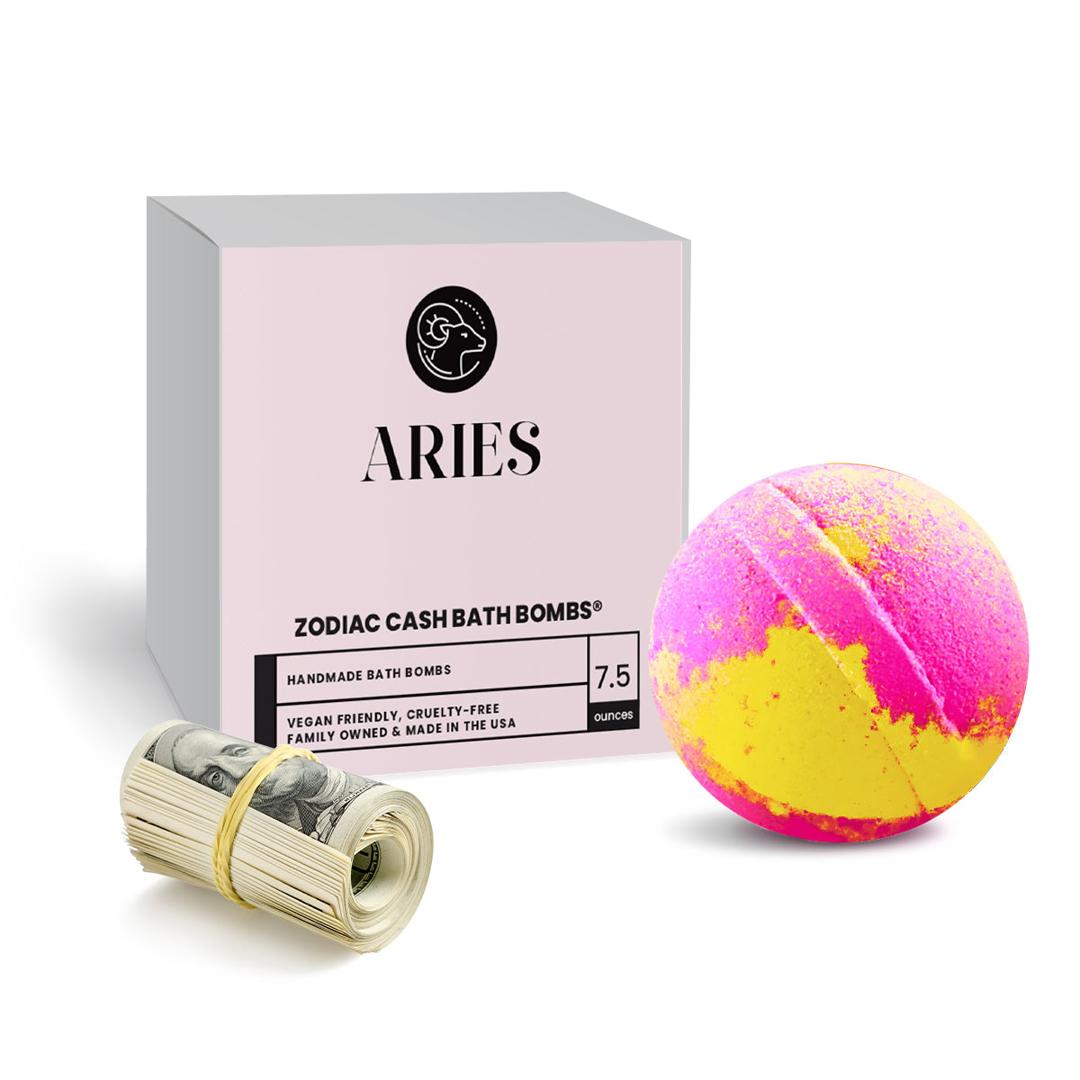 Aries Zodiac Cash Bath Bomb