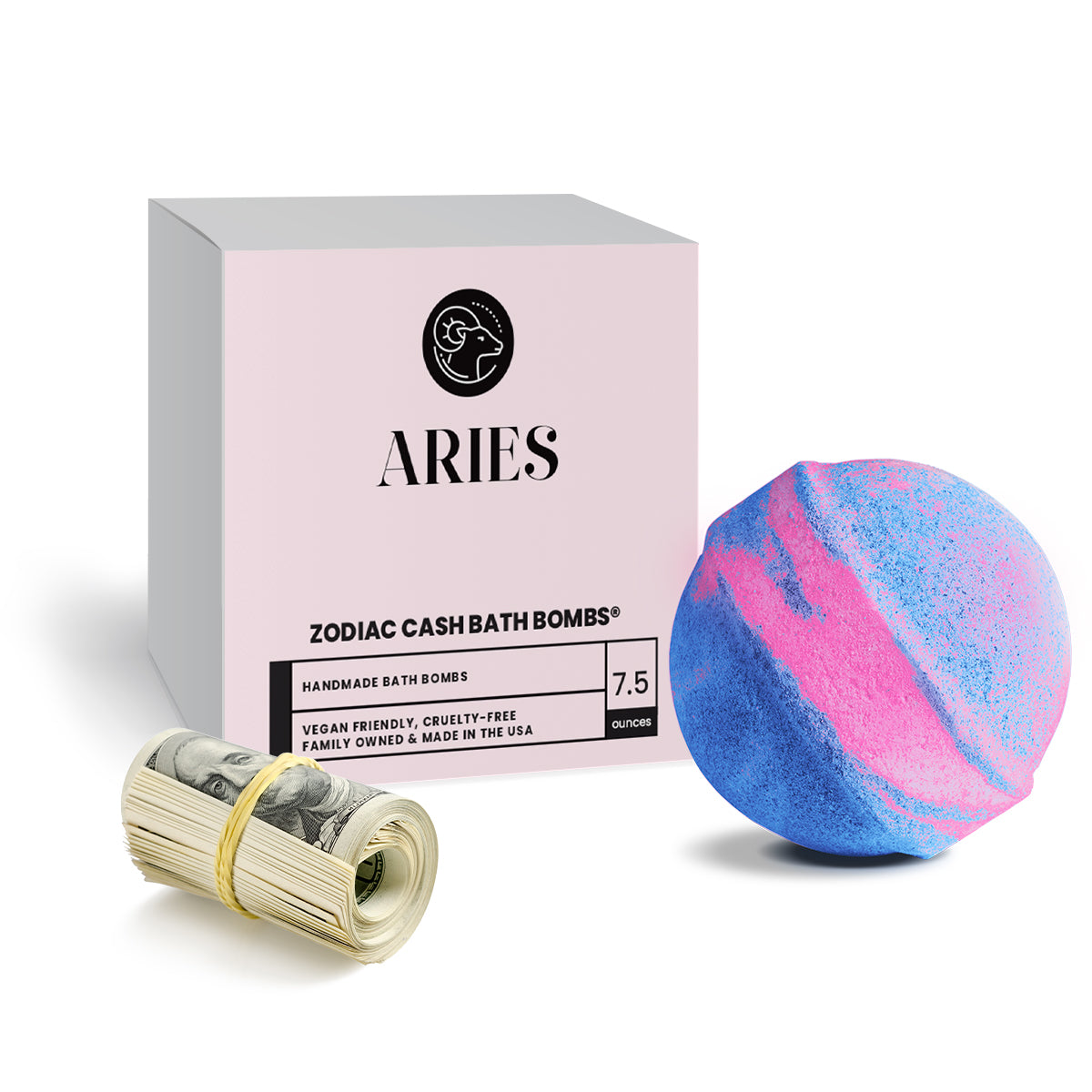 Aries Zodiac Cash Bath Bomb