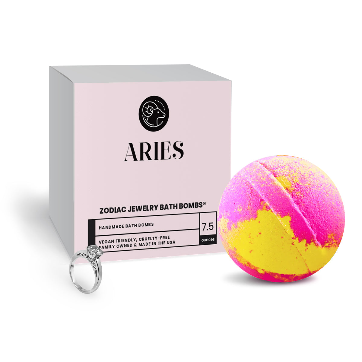 ARIES Zodiac Jewelry Bath Bomb