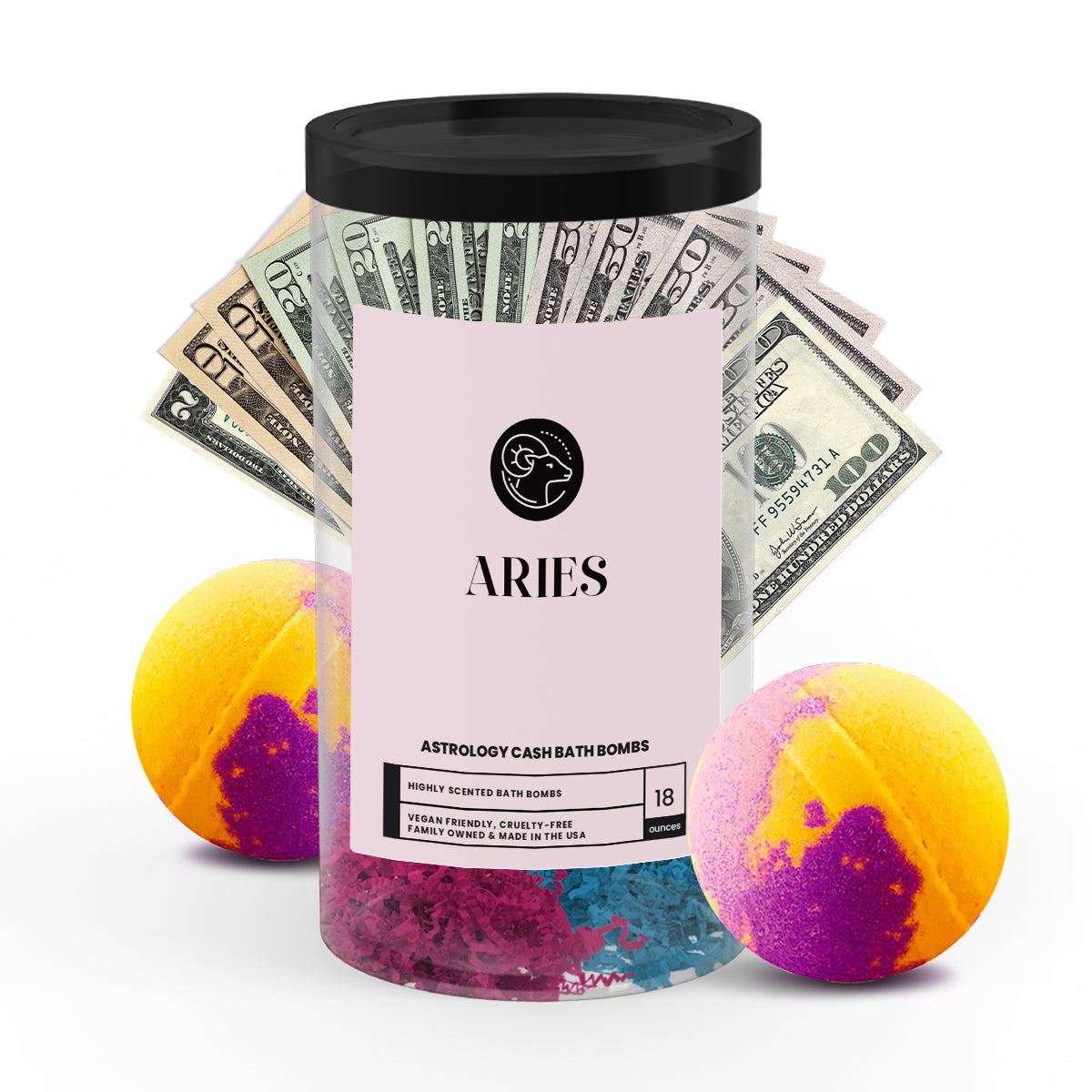 Aries Astrology Cash Bath Bombs