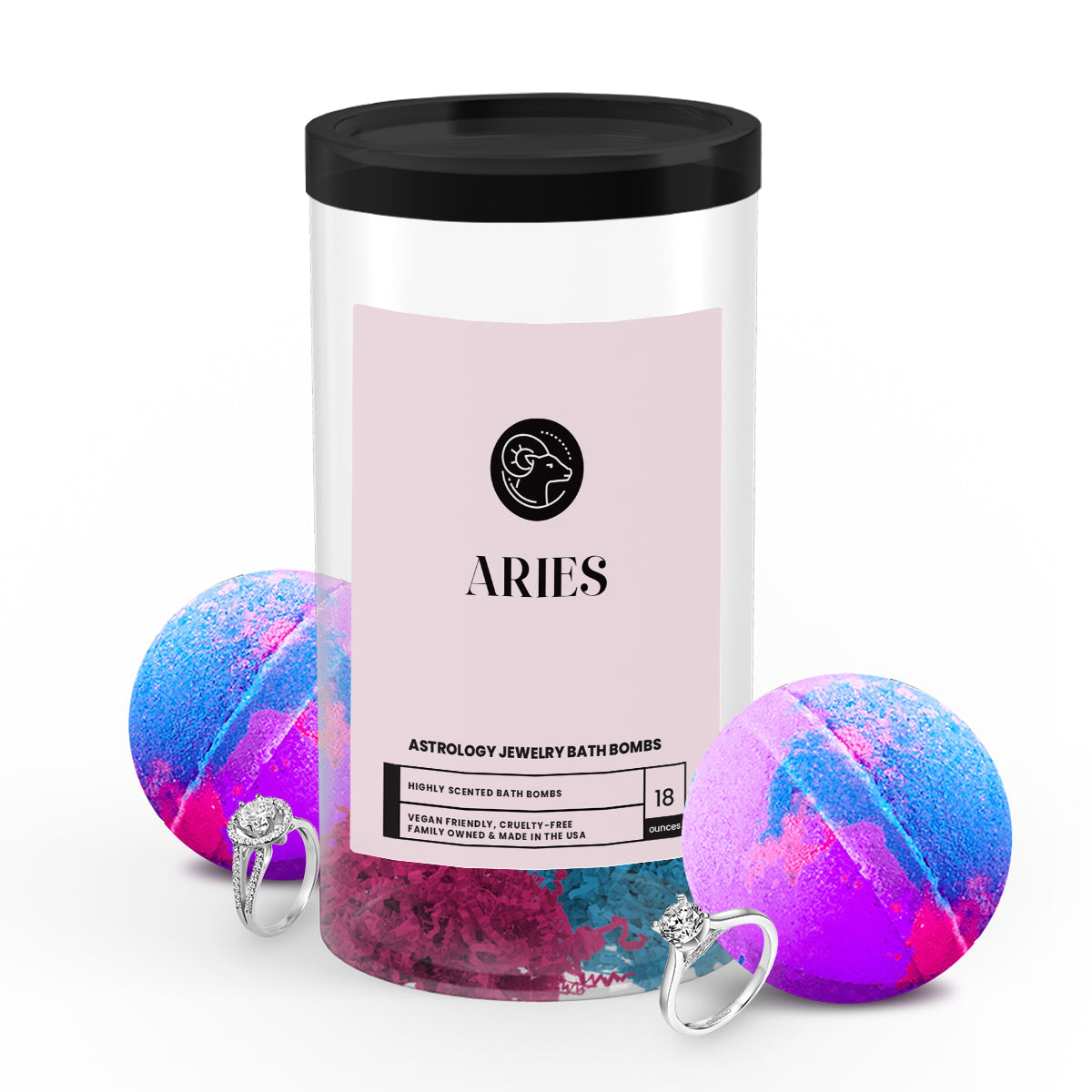 Aries Astrology Jewelry Bath Bombs