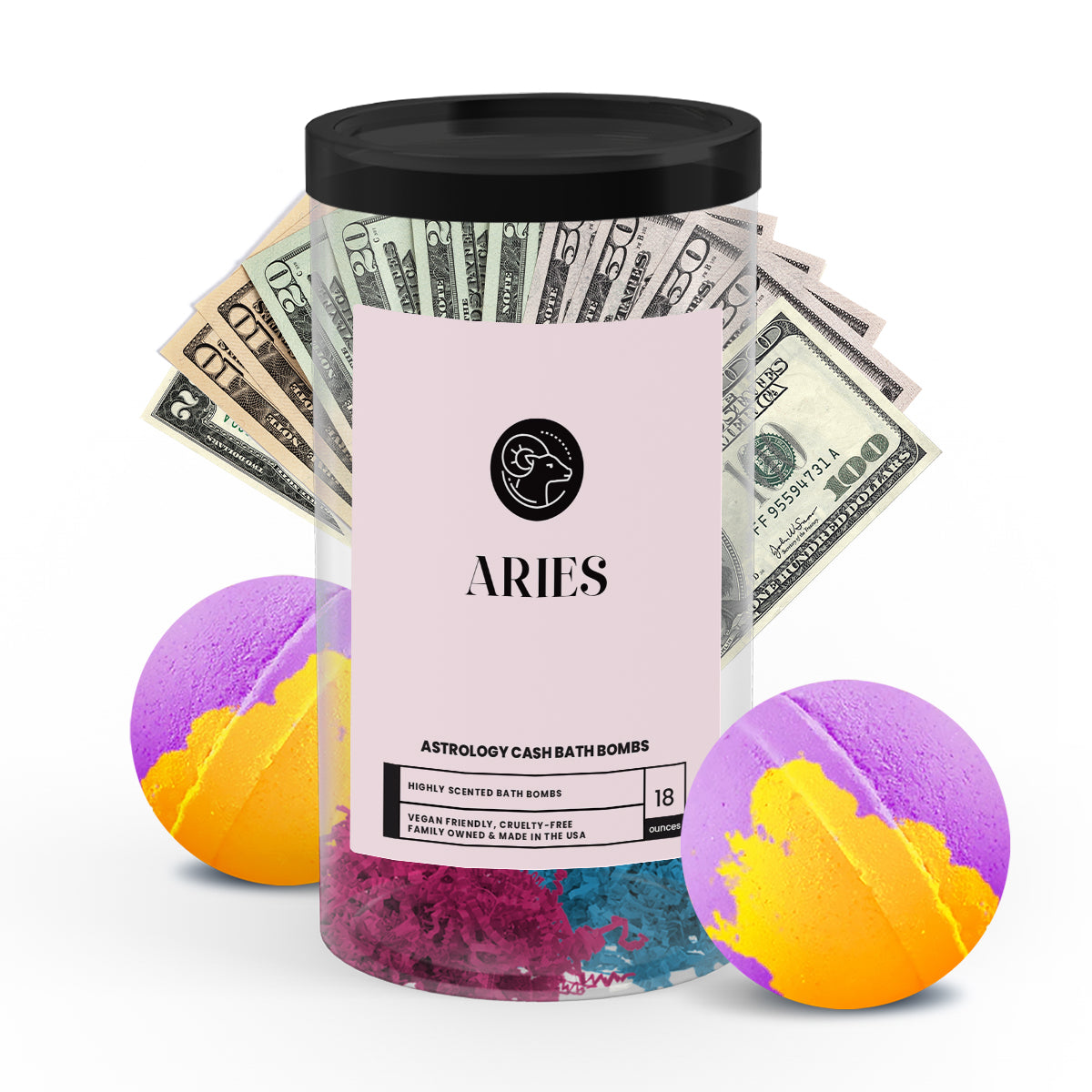 Aries Astrology Cash Bath Bombs