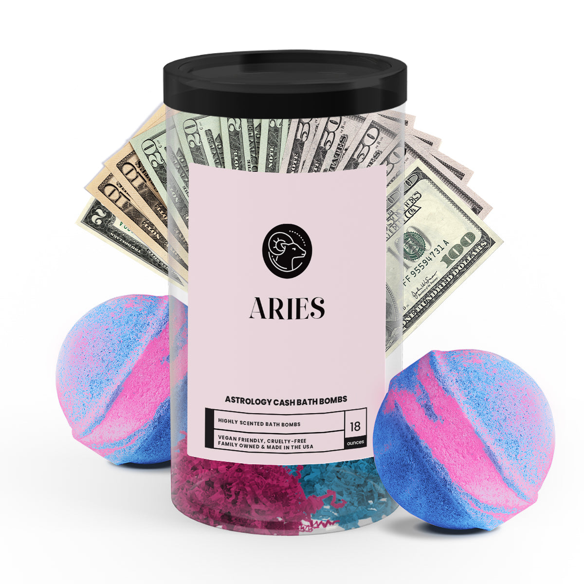 Aries Astrology Cash Bath Bombs