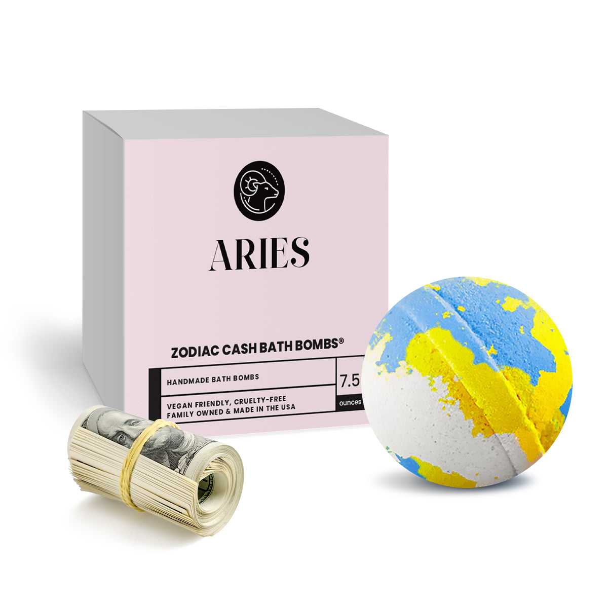 Aries Zodiac Cash Bath Bomb