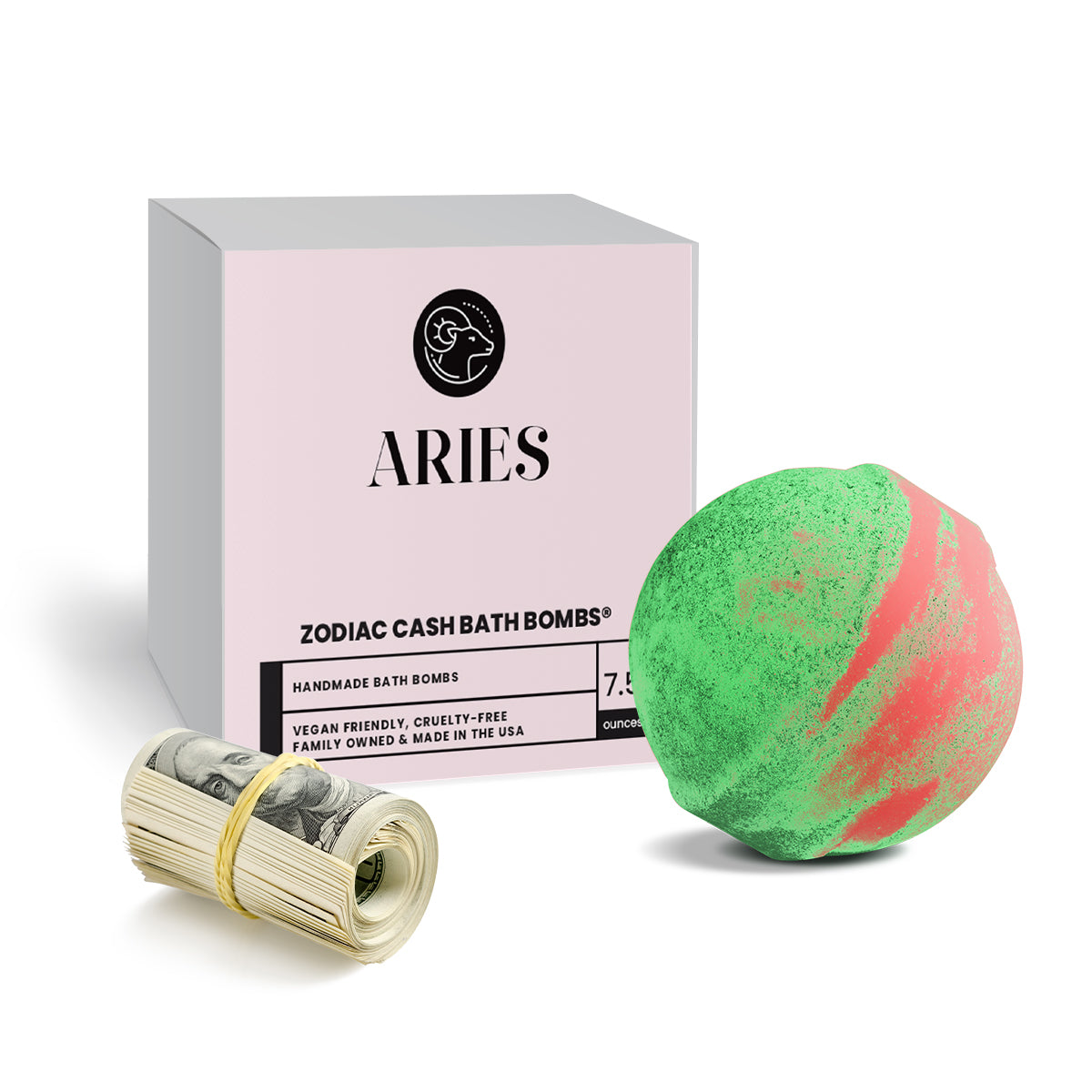 Aries Zodiac Cash Bath Bomb