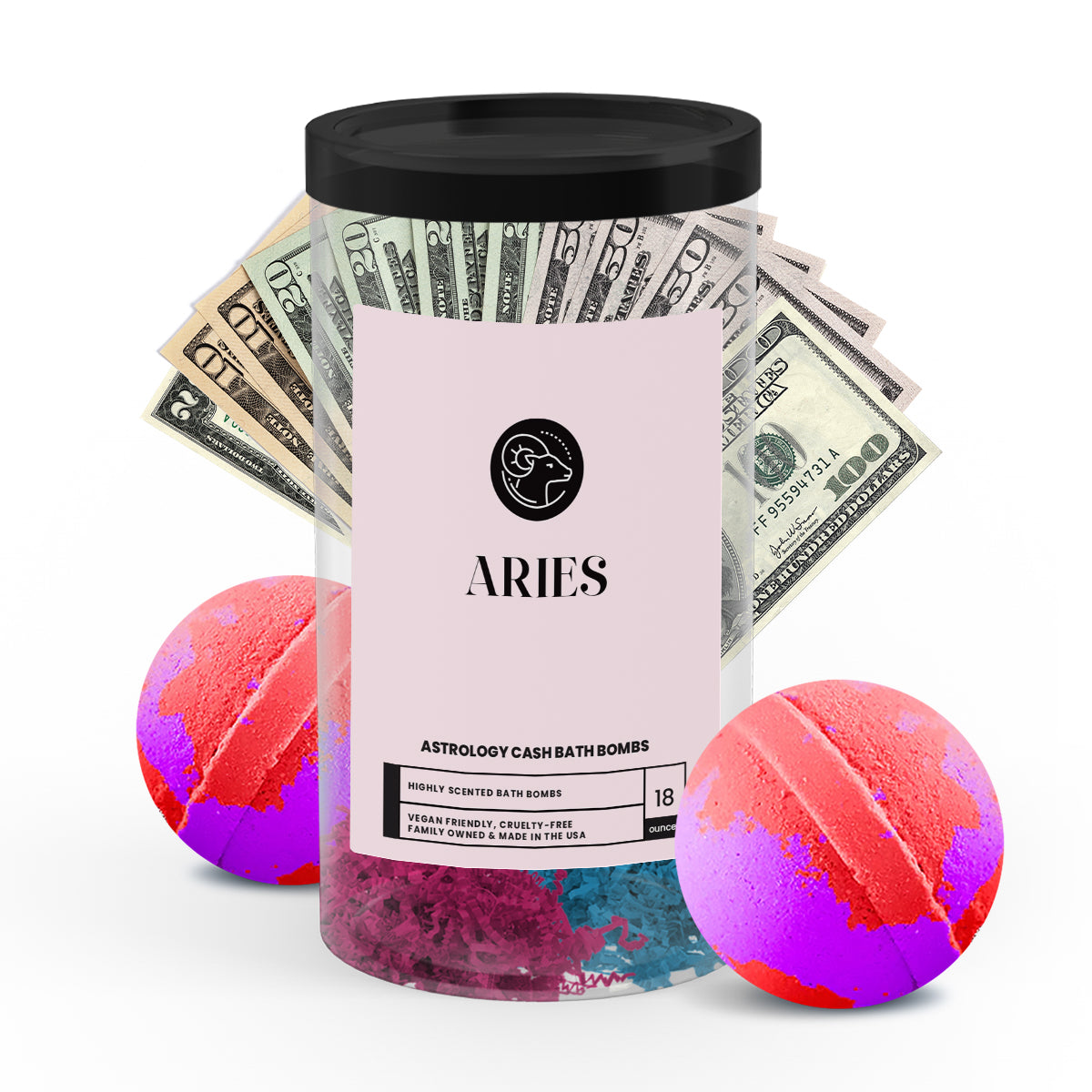 Aries Astrology Cash Bath Bombs