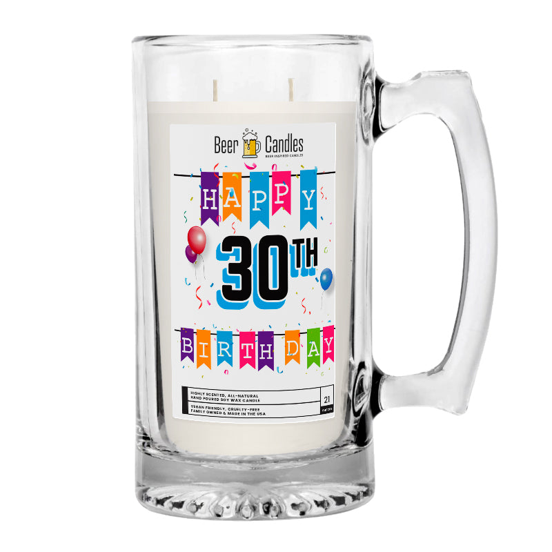 Happy 30th Birthday Beer Candle