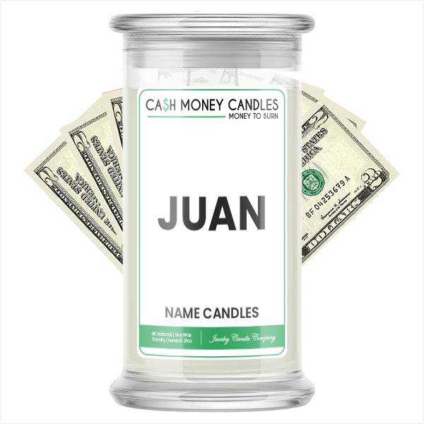 JUAN Name Cash candles