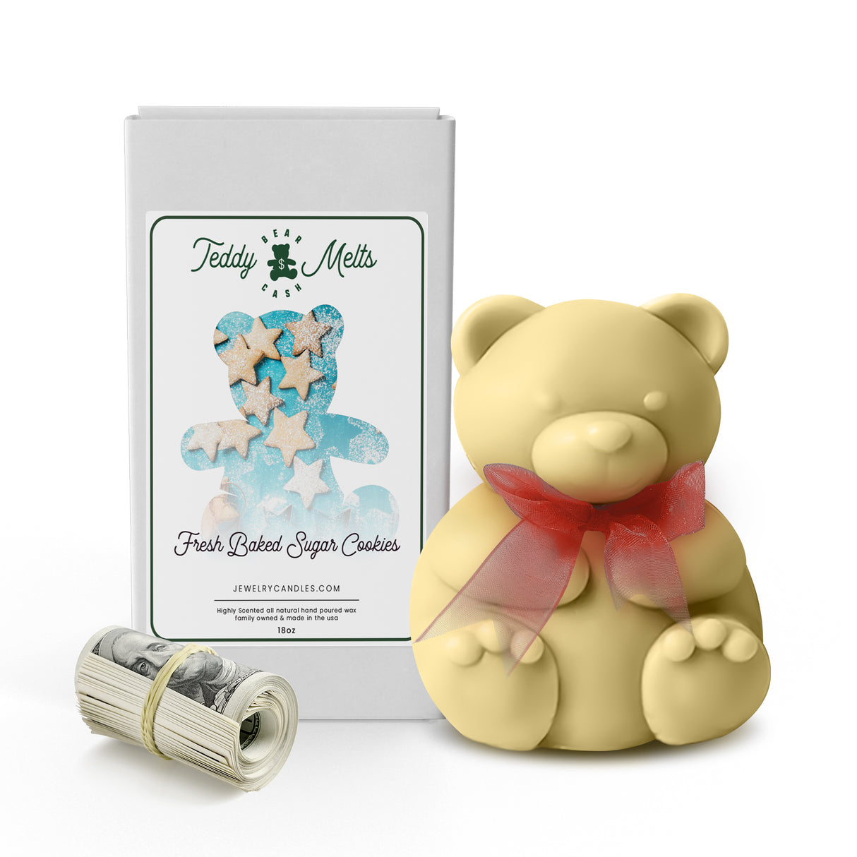 Fresh Baked Sugar Cookies Cash Money GIANT Teddy Bear Wax Melts