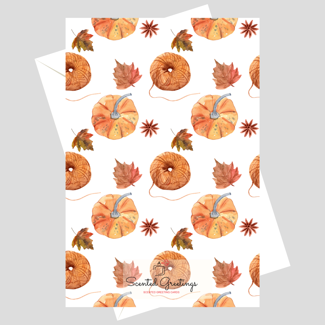 Pumpkin Printed Spring Design | Scented Greeting Cards