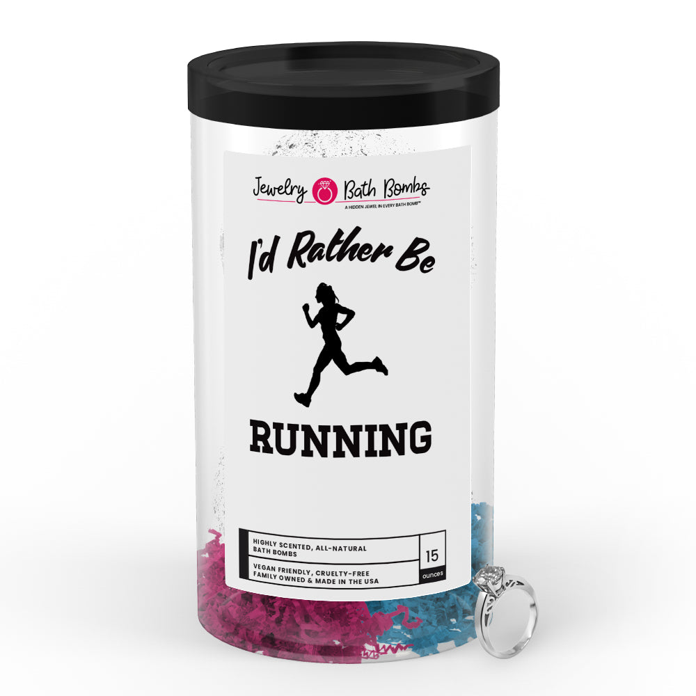 I'd rather be Running Jewelry Bath Bombs