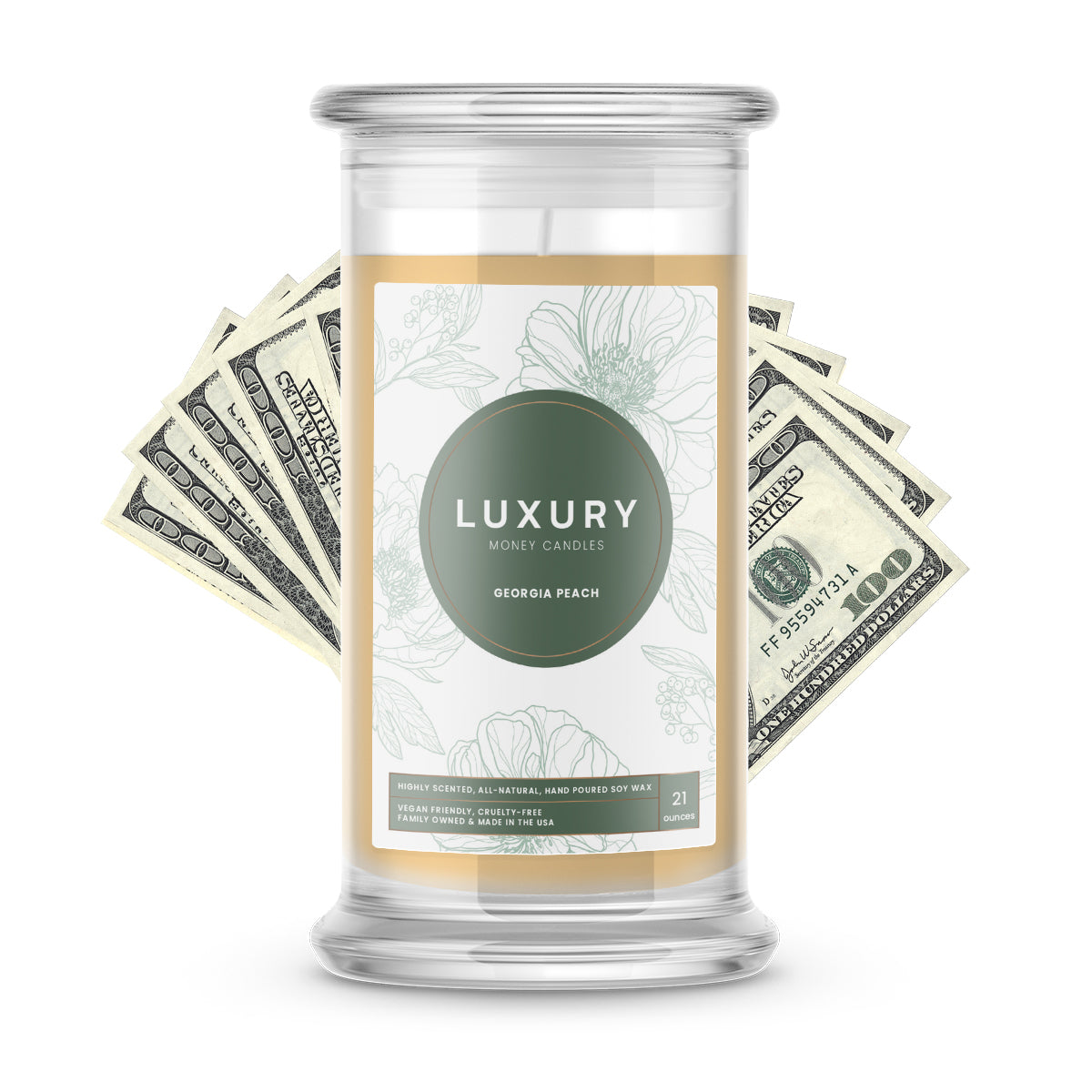 Georgia Peach Luxury Money Candles