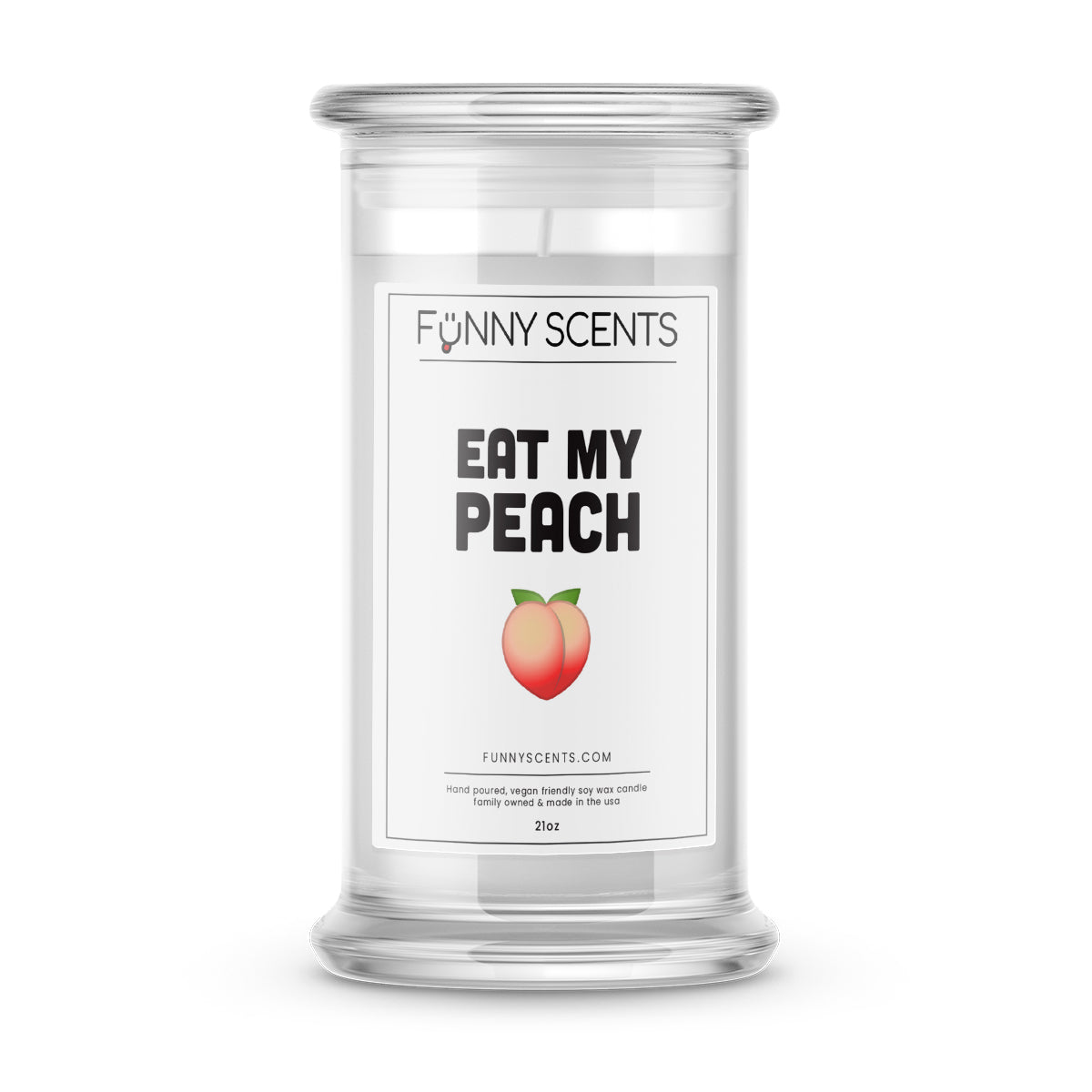 Eat my peach funny candles