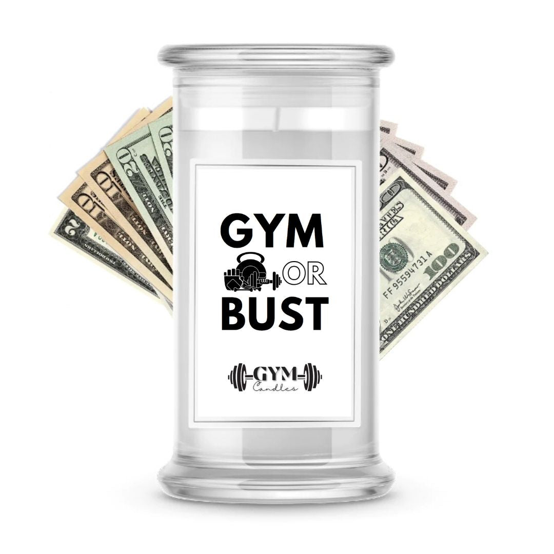 GYM or BUST | Cash Gym Candles