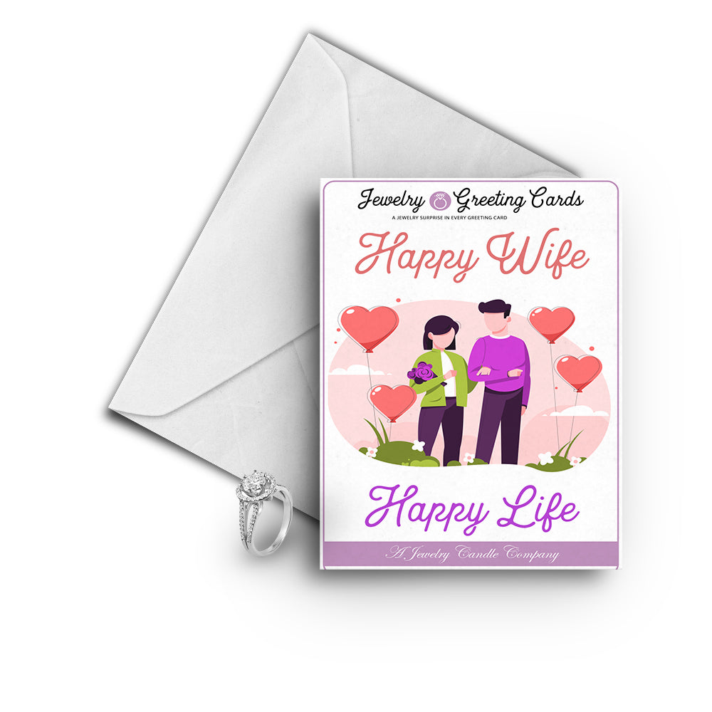 Happy Wife Happy Life Greetings Card