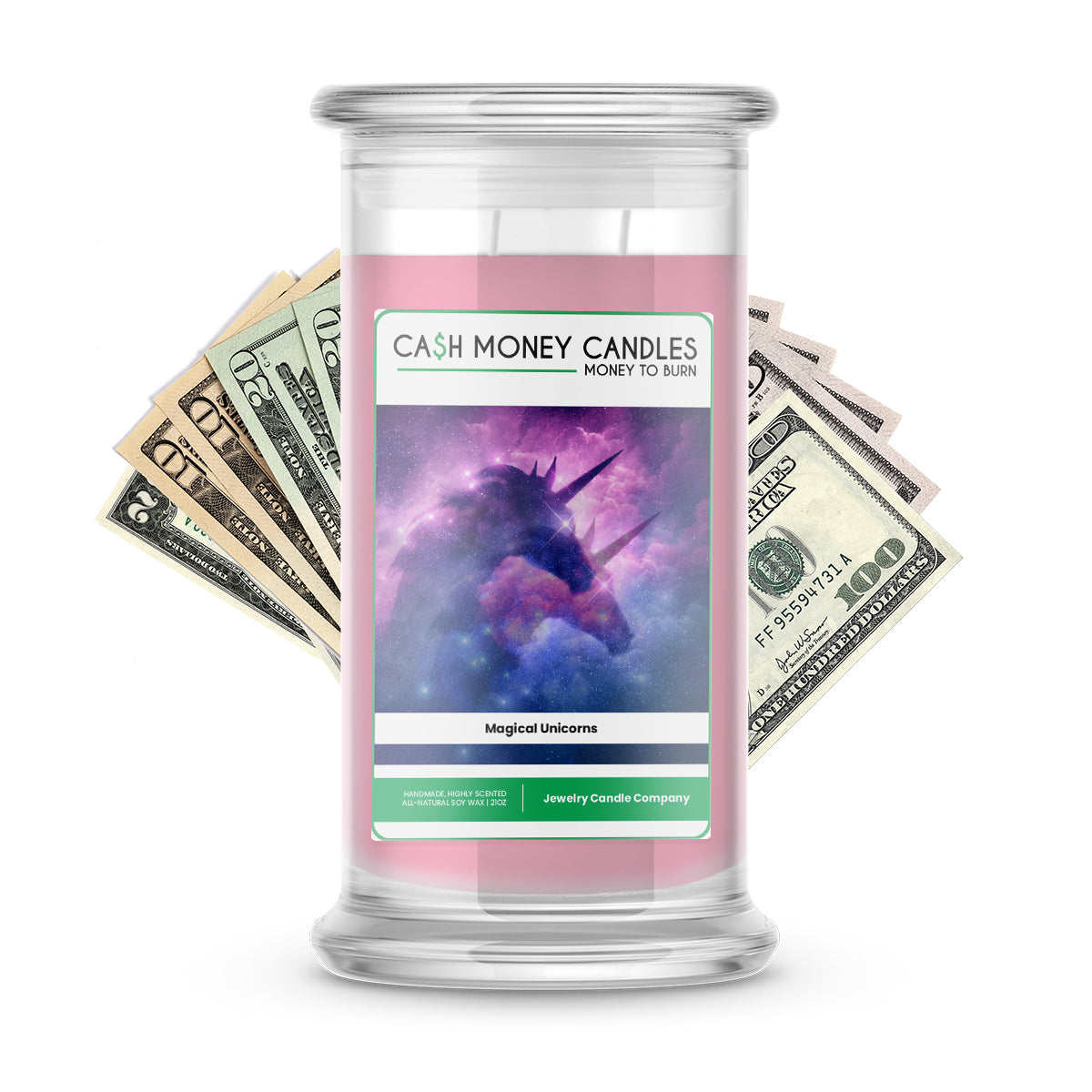 Magical Unicorns Cash Candle