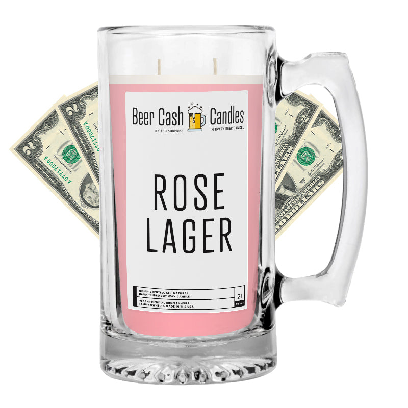 Rose Lager Beer Cash Candle