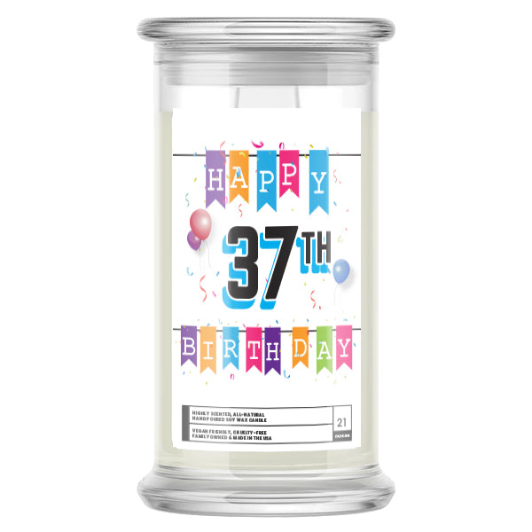 Happy 37th Birthday Candle