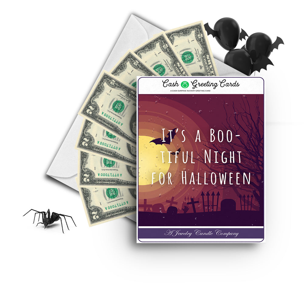 It's a boo-tiful night for halloween Cash Greetings Card