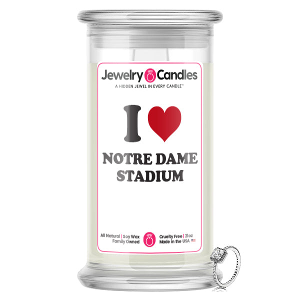 I Love NOTRE DAME STADIUM Landmark Jewelry Candles