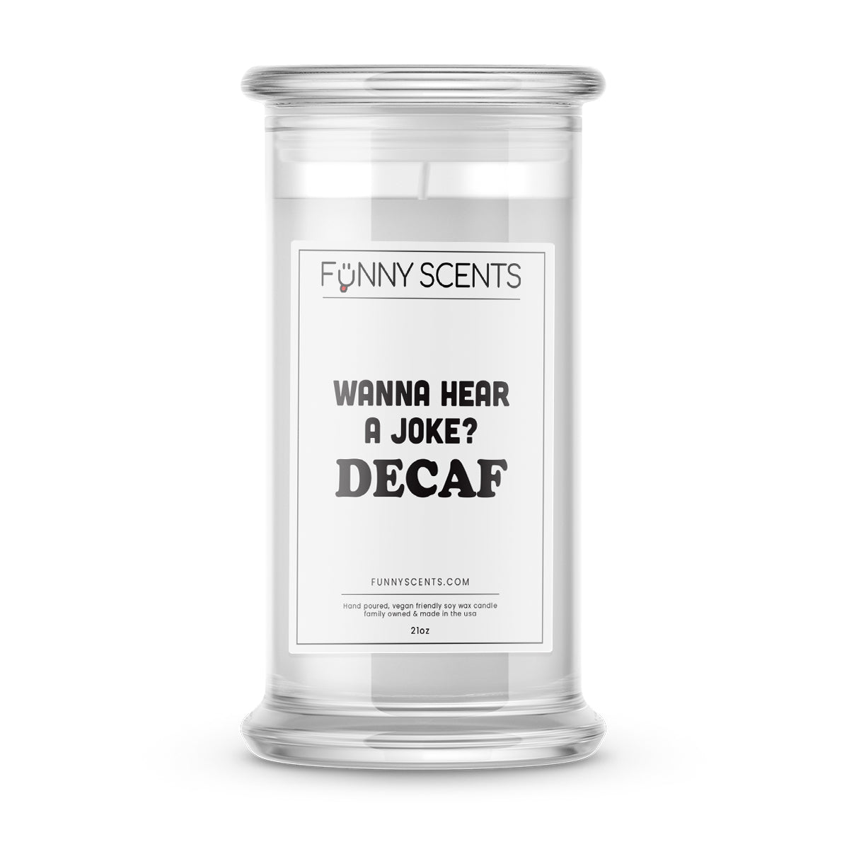 Wanna Hear a Joke? DECAF Funny Candles