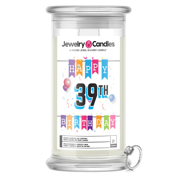 Happy 39th Birthday Jewelry Candle