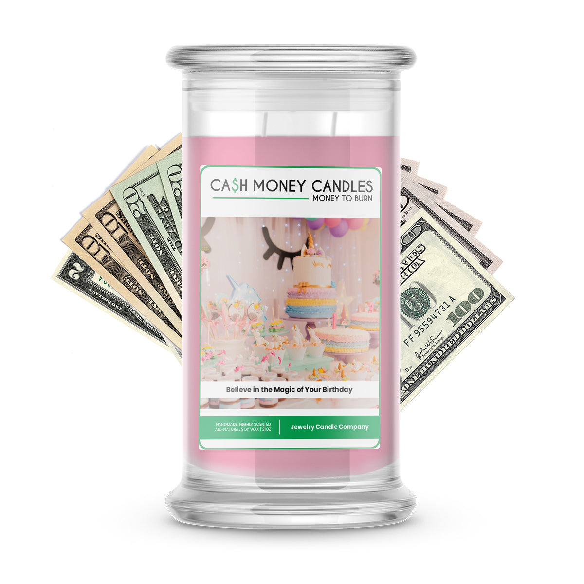 Believe in the Magic of Your Birthday Cash Candle